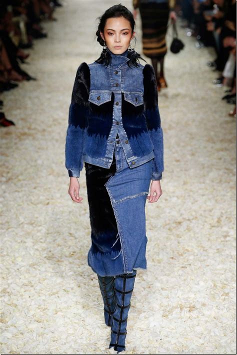 Tom Ford Fall 2015 Runway Patchwork Denim Collection Denim Jeans