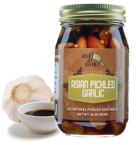 Green Jay Gourmet Pickled Garlic Cloves In A Jar Asian