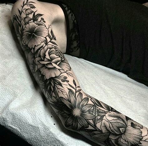 Flower Sleeve Tattoos Tattoos Forest Tattoo Sleeve