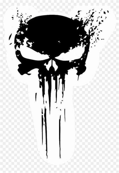 Punisher Sticker Punisher Skull Logo Png Transparent Png 1024x1436