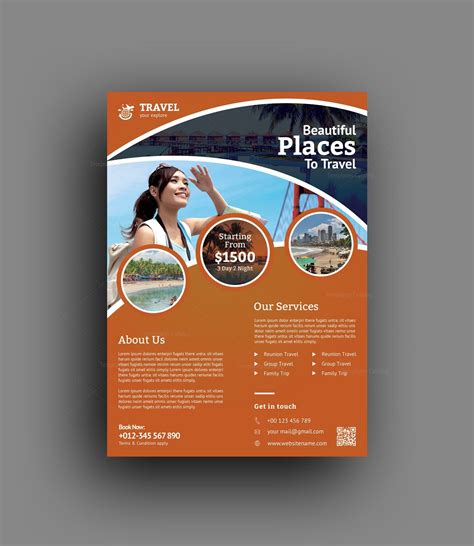 Modern Travel Agency Flyer Design Template · Graphic Yard Graphic