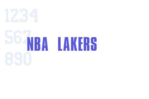 Nba Lakers Font Free Download