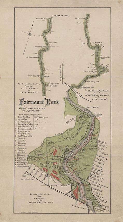 Fairmount Park International Exhibition Philadelphia 1876 Map