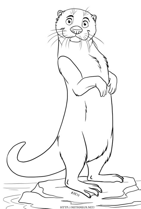 Printable Sea Otter Coloring Pages