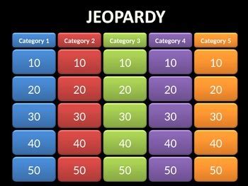 It's also possible to create via google slides. Interactive Jeopardy Template by Je m'appelle Madame | TpT