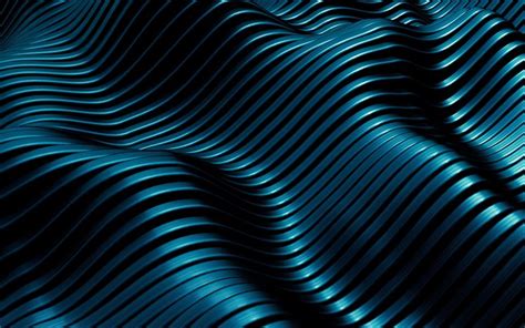 Download Wallpapers Blue Abstract Waves 4k 3d Art Abstract Art Blue