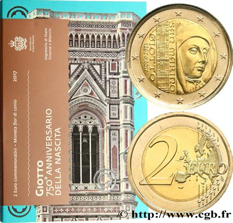 San Marino 2 Euro Giotto 2017 Rome Feu493466 Euro Coins