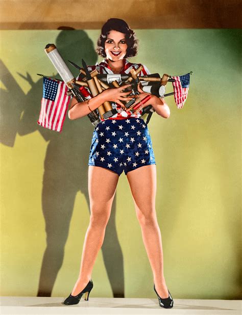July 4th Colorized Vintage Photos Of Pin Up Models Time