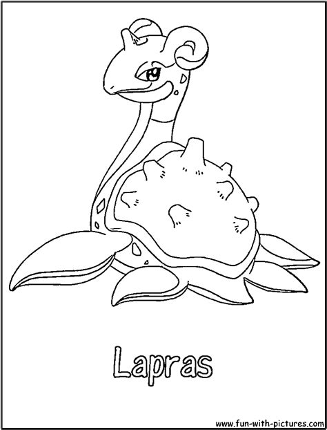 Lapras Pokemon Coloring Pages Sketch Coloring Page