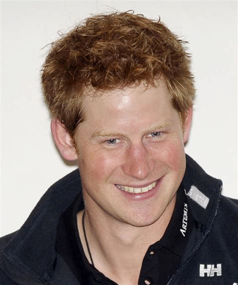 It's a great haircut for long hair to add body and movement. Prince Harry Short Straight Light Ginger Red Hairstyle