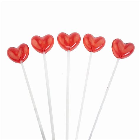 Red Heart Lollipops Long Stem Twinkle Pops 120 Pieces Sparko Sweets