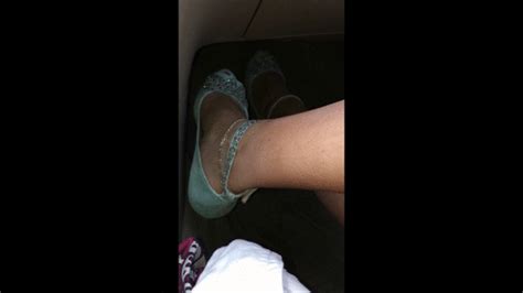 Sixty Is Sexy Deb Teasing In The Car With Her Anne Marie Ankle Strap Pumps With Bare Feet Legs