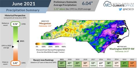 Rainfall Extremes In June Jumble The State Drought Map North Carolina