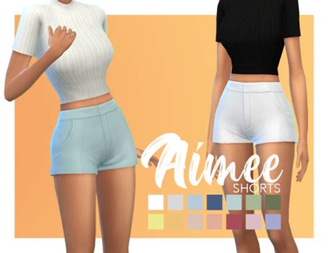 Aimee Shorts Sims 4 Clothing Maxis Match Clothes Sims 4