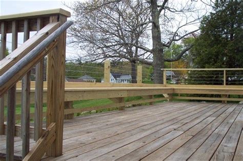 Pressure Treated Deck Wstainless Steel Cable Railings And Perimeter