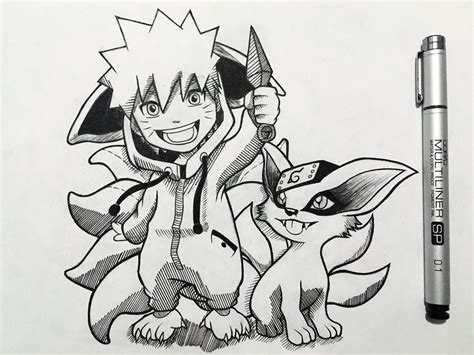 25 Kurama And Naruto Drawing Niallhooriya