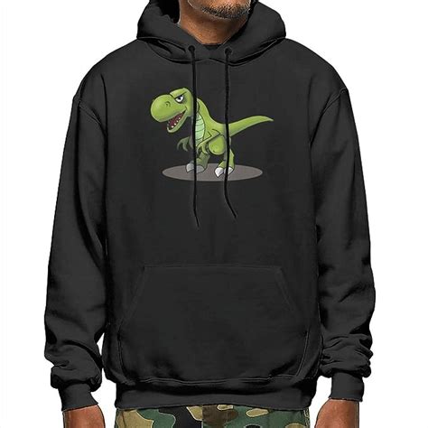 Cartoon Green Dinosaur Unisex Hooded Sweatshirt Pullover Novelty