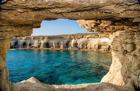 View From Sea Cave Ayia Napa Cyprus Stock Photo Image Of Nature