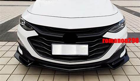 3X For Chevrolet Malibu 2019-2020 Bright black Front Bumper Lip Body
