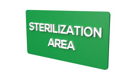 Sterilization Area Sign Board 3d Acrylic Sterilization Area Signage