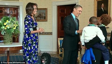 President And First Lady Surprise White House Visitors After Tours Were
