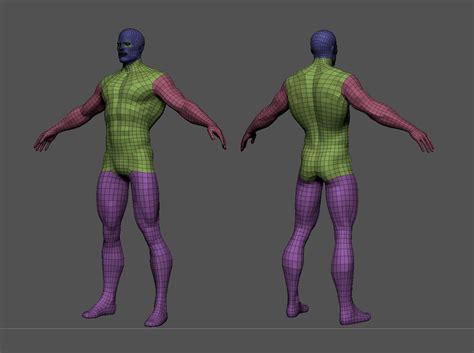 Feeling up under or over clothes third base: 3D model Superhero Base Mesh VR / AR / low-poly ZTL - CGTrader.com