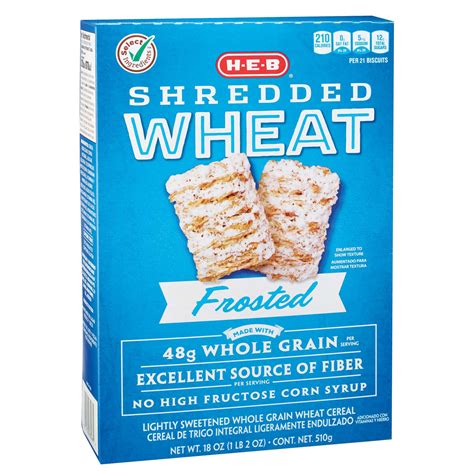 H E B Select Ingredients Frosted Shredded Wheat Cereal Shop Cereal At