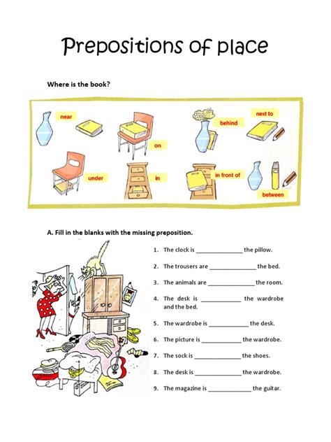 5th Grade Preposition Worksheet