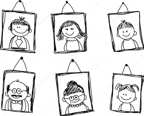 Check spelling or type a new query. Portraits of family members in the frame — Stock Vector ...