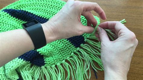 Adding Fringes To A Crochet Blanket Youtube