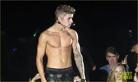 Justin Bieber Strips Down Shirtless For Believe Brisbane Concert Photo Justin