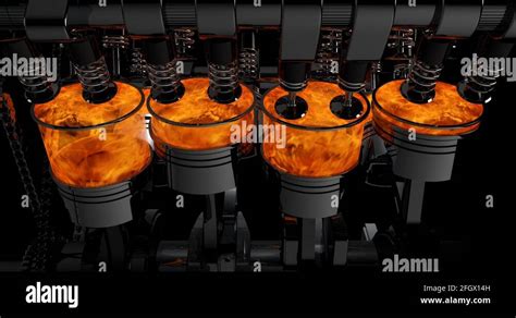 Working V8 Engine Animation Loop Stock Video Footage Alamy