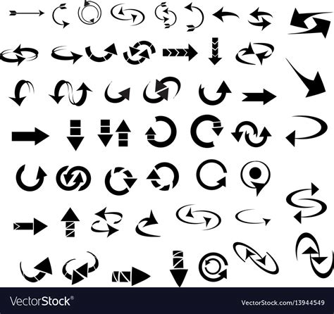 Black Arrow Set Web Arrows Symbols Or Icon Vector Image