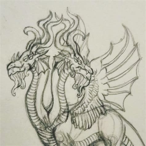 Sketch 2 Headed Dragon By Bluewyst On Deviantart