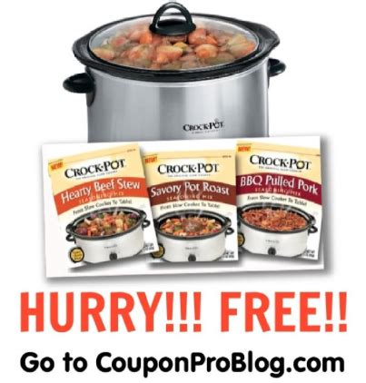 If you don't have seasoning packets on hand, use 1 beef bouillon or 1 1/2 teaspoons minor's beef base, 1/2 tsp. FREE Crock-Pot Seasoning Mix Packet | Pulled pork roast, Beef stew crockpot, Crockpot bbq