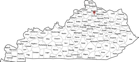 Printable Blank Map Of Kentucky Outline Transparent Map Images Images