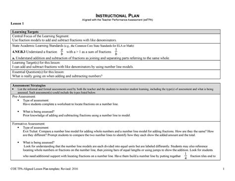 Ew 525 Edtpa Task 1 Lesson Plan Docx Daily Lesson Pla