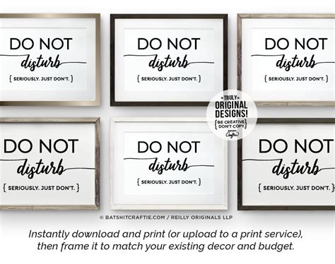 Funny Do Not Disturb Sign Printable Seriously Just Dont Office Etsy