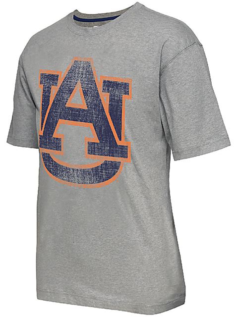 Auburn Tigers Mens Grey Colossal Short Sleeve T Shirt By Colosseum Auburn Tigers T Shirts On Sale