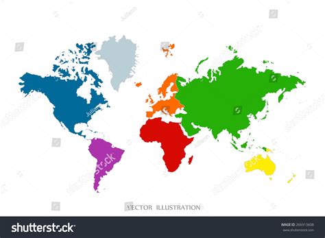 Political Map World Colorful World Mapcountries Stock Vector Royalty