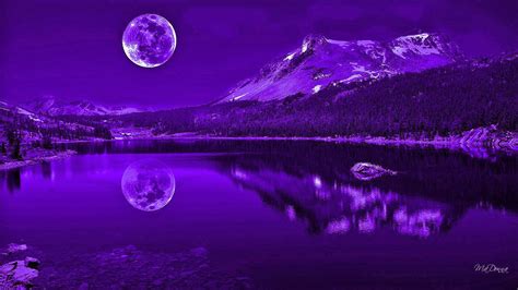 Wallpaper Id 535225 Nature And Landscapes Mountains Lake Purple