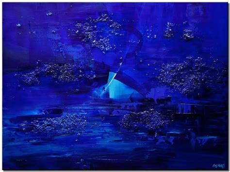 Painting For Sale Blue Abstract Art Textured Painting Home Decor 7781