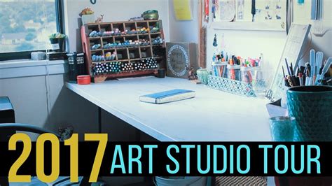 2017 Art Room Workstation Tour Welcome To My Art Studio Youtube