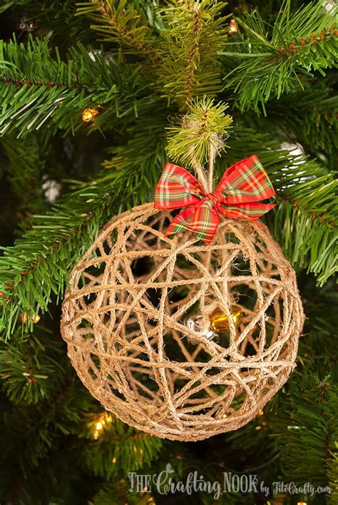 Twine Ball Christmas Ornament Tutorial The Crafting Nook