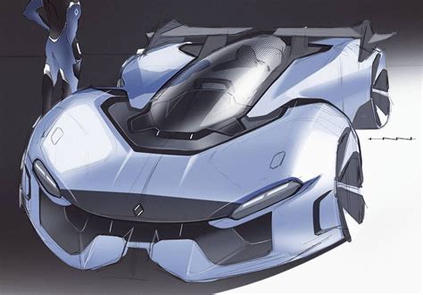 Concept Car Rendering Illustration Rece Car Le Mans Futuristic Concept