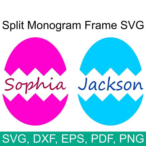 Download Easter Egg Monogram Frame SVG #monogram printable clipart ...