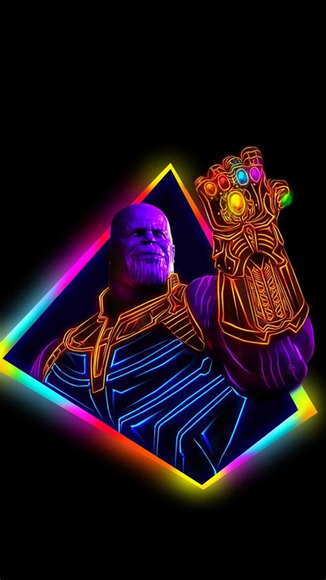 Thanos Avengers Infinity War 80s Outrun Art Full Hd Wallpaper