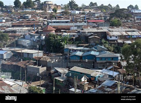Kenya Nairobi Kibera Slum Kenia Nairobi Slum Kibera Stock Photo