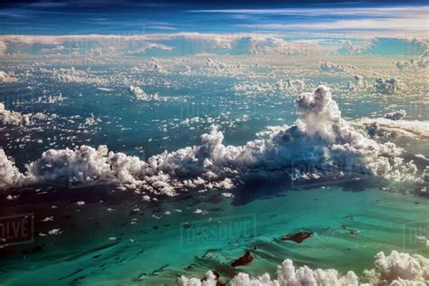 Cumulus Clouds Over The Caribbean Stock Photo Dissolve