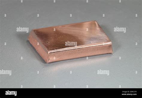 Closeup On Bar Of Pure Copper Cu Stock Photo Alamy